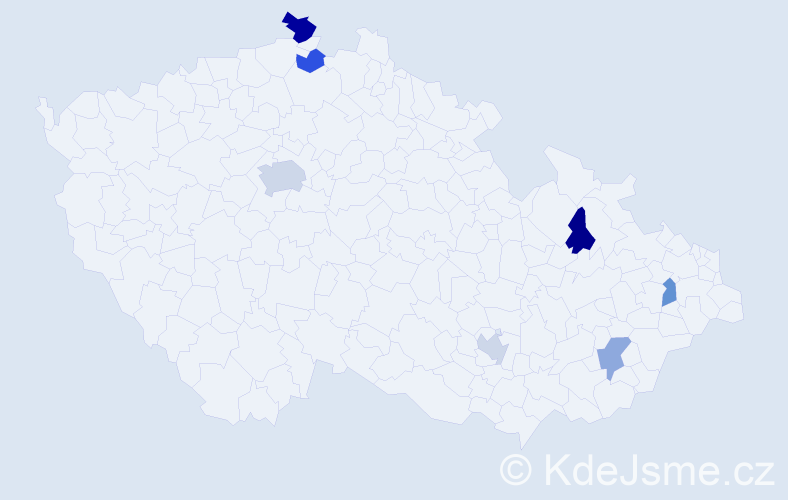 Jméno: 'Phong', počet výskytů 10 v celé ČR