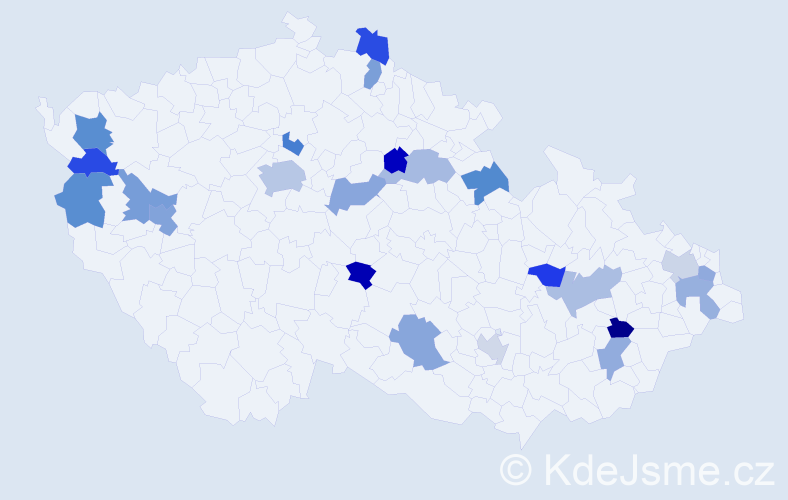 Jméno: 'Nathaly', počet výskytů 29 v celé ČR