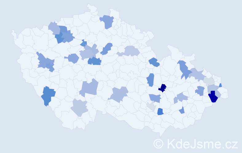 Jméno: 'Vladivoj', počet výskytů 46 v celé ČR