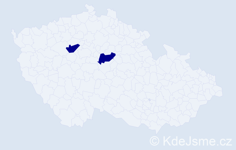 Jméno: 'Danijell', počet výskytů 2 v celé ČR