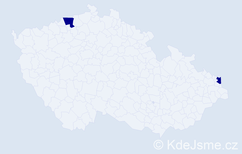 Jméno: 'Resul', počet výskytů 2 v celé ČR