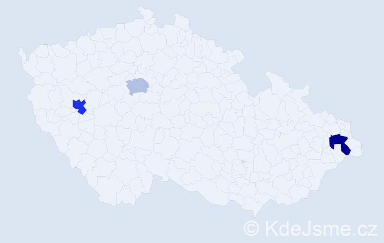 Jméno: 'Quoc Danh', počet výskytů 3 v celé ČR