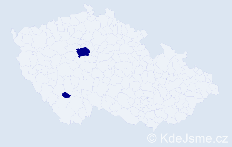 Jméno: 'Vasyl'', počet výskytů 2 v celé ČR