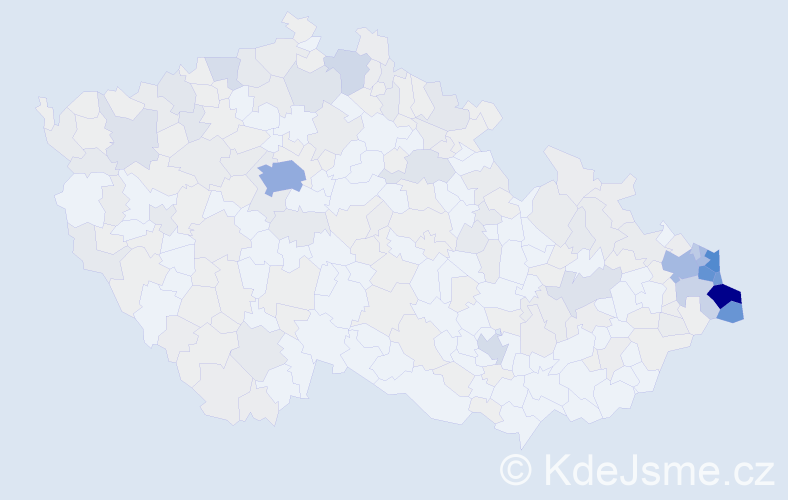 Jméno: 'Halina', počet výskytů 960 v celé ČR