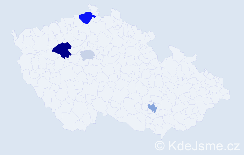 Jméno: 'Kordula', počet výskytů 4 v celé ČR