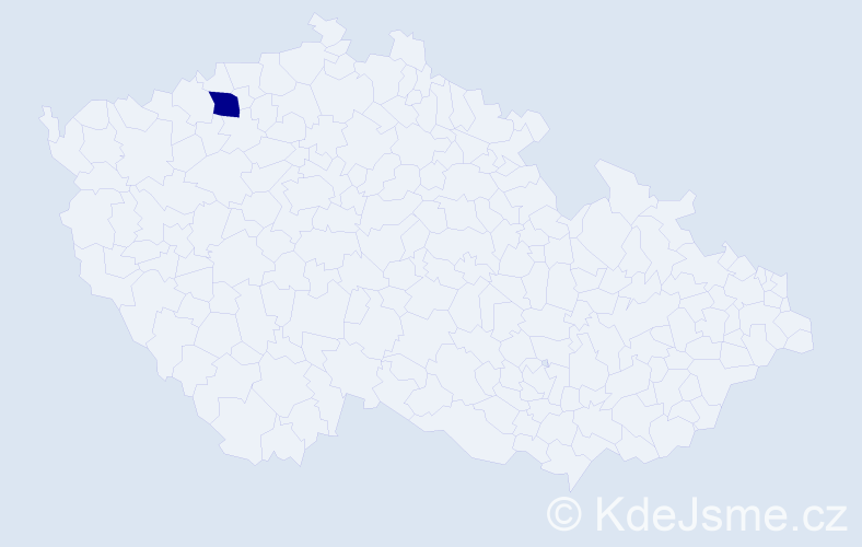 Jméno: 'Béchir', počet výskytů 1 v celé ČR