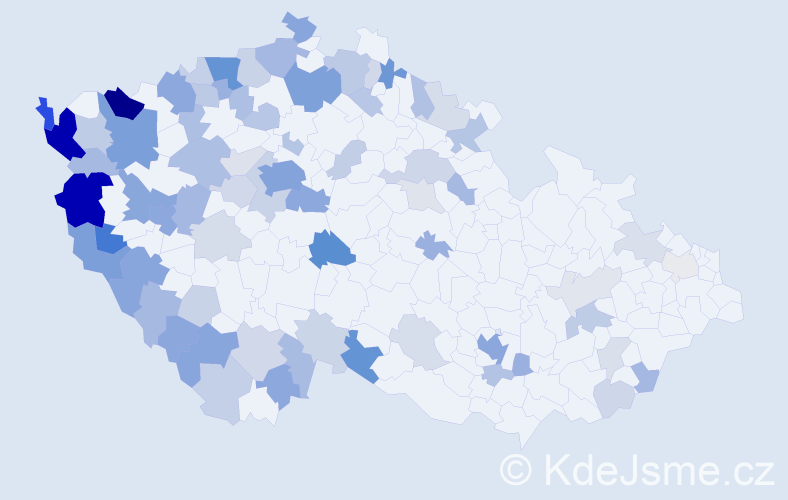 Jméno: 'Mai', počet výskytů 206 v celé ČR
