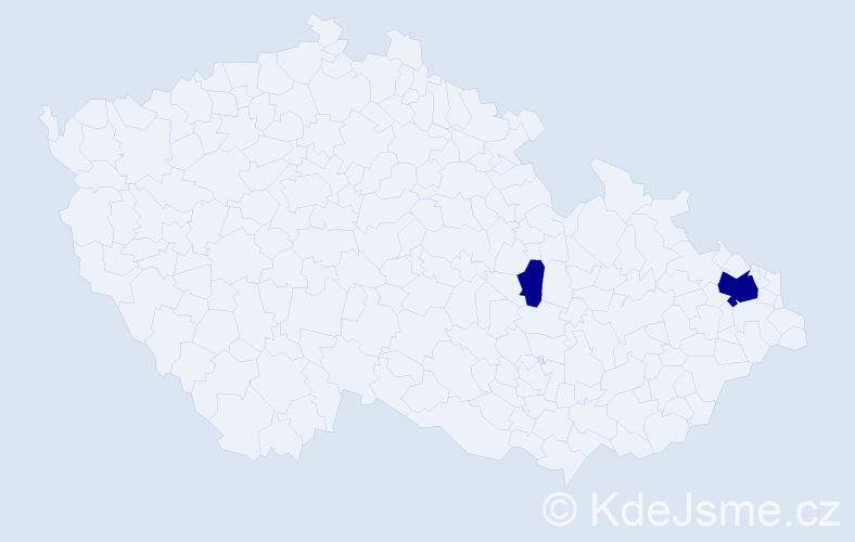 Jméno: 'Korado', počet výskytů 2 v celé ČR