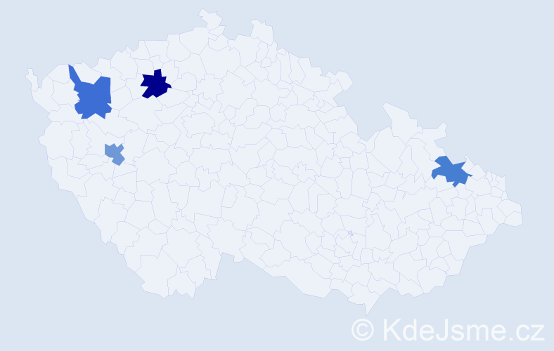 Jméno: 'Konstance', počet výskytů 4 v celé ČR