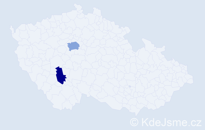 Jméno: 'Yuta', počet výskytů 4 v celé ČR