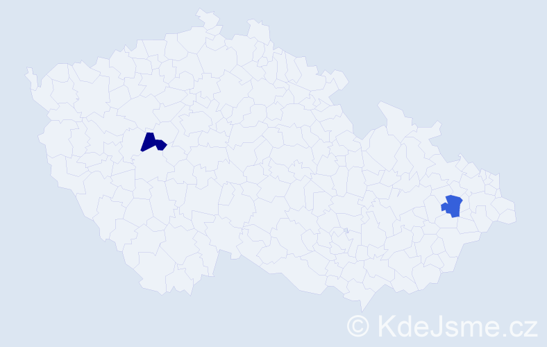 Jméno: 'Kum Ok', počet výskytů 2 v celé ČR