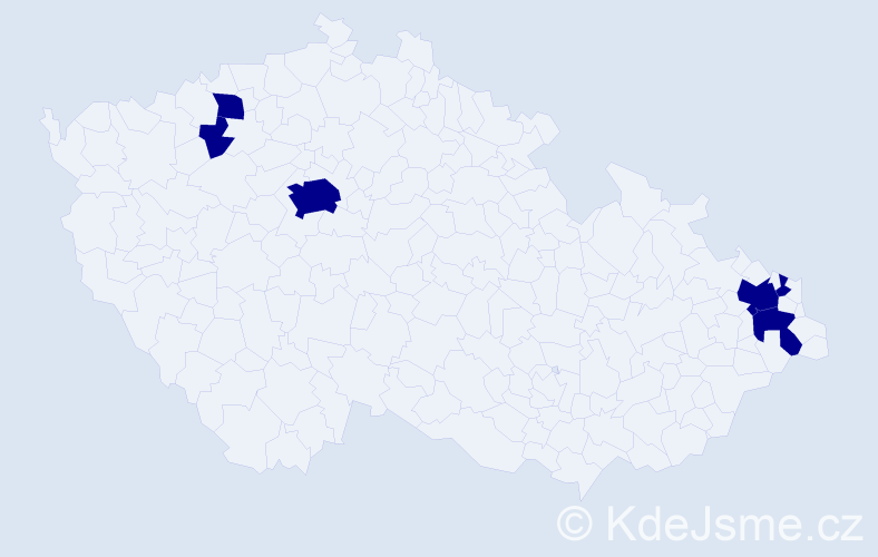 Jméno: 'Eva Mária', počet výskytů 6 v celé ČR