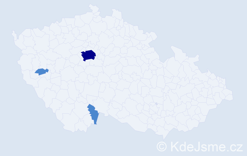 Jméno: 'Turan', počet výskytů 5 v celé ČR