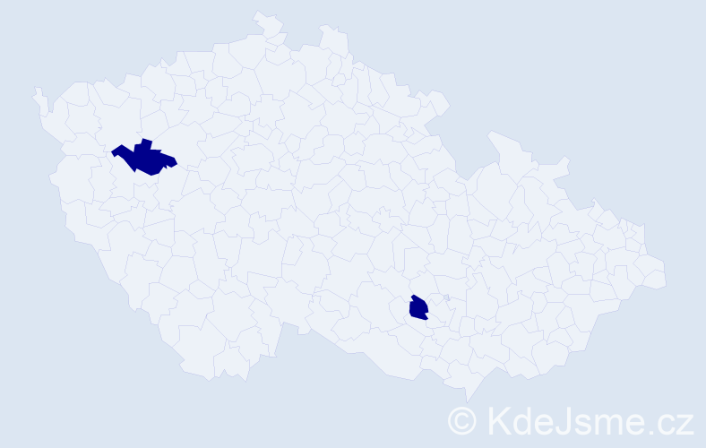 Jméno: 'Marie Dominika', počet výskytů 2 v celé ČR