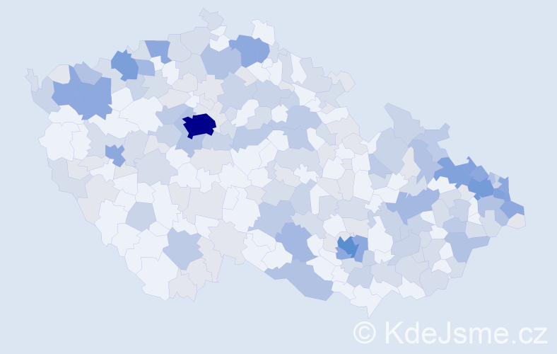 Jméno: 'Lýdie', počet výskytů 455 v celé ČR