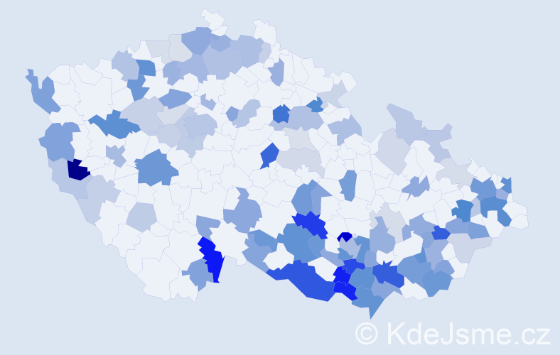 Jméno: 'Blažej', počet výskytů 245 v celé ČR