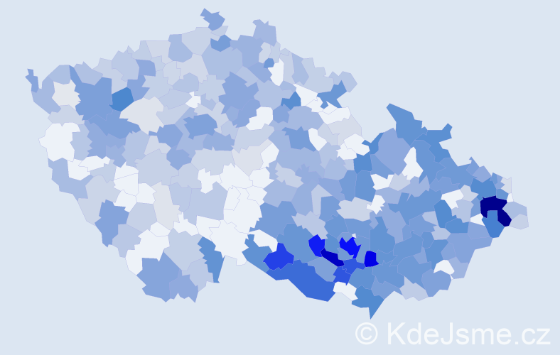 Jméno: 'Vítězslava', počet výskytů 1020 v celé ČR