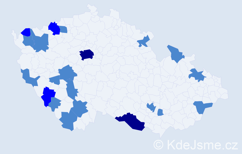 Jméno: 'Rupert', počet výskytů 28 v celé ČR