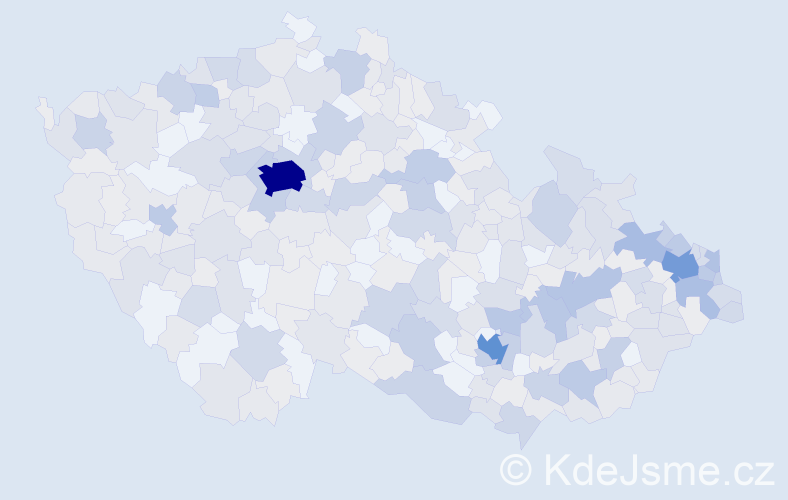 Jméno: 'Tobias', počet výskytů 923 v celé ČR