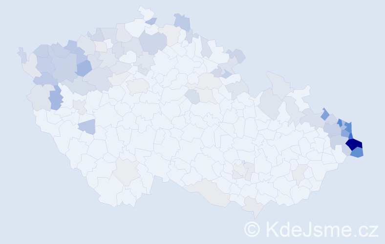 Jméno: 'Lidie', počet výskytů 224 v celé ČR