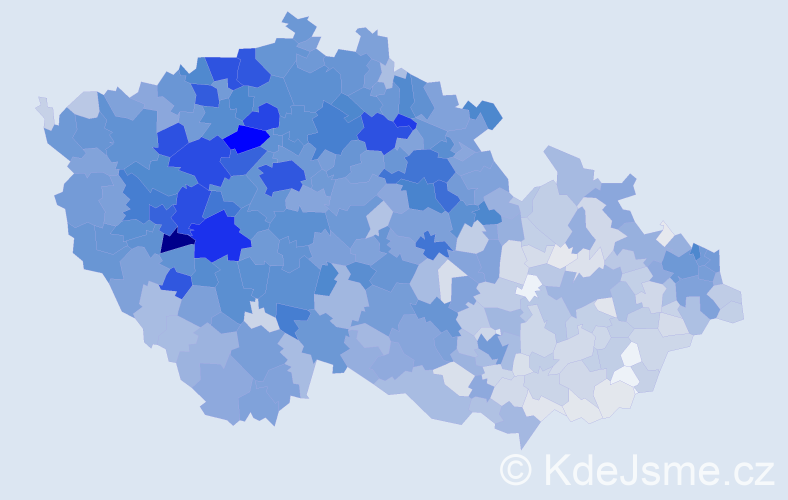 Jméno: 'Květuše', počet výskytů 5518 v celé ČR