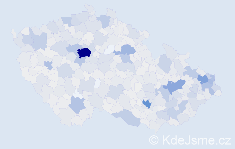 Jméno: 'Evžen', počet výskytů 3302 v celé ČR