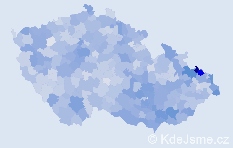 Jméno: 'Hedvika', počet výskytů 5675 v celé ČR