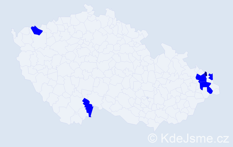 Jméno: 'Adelajda', počet výskytů 7 v celé ČR