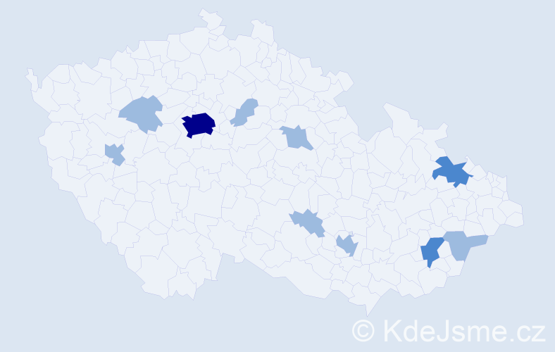 Jméno: 'Manon', počet výskytů 15 v celé ČR
