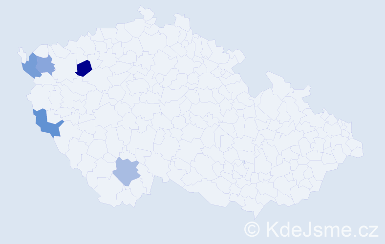 Jméno: 'Quang Duy', počet výskytů 5 v celé ČR