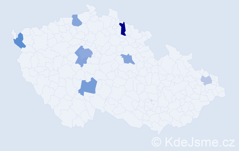 Jméno: 'Niva', počet výskytů 13 v celé ČR