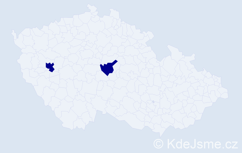 Jméno: 'Lenutsa', počet výskytů 2 v celé ČR