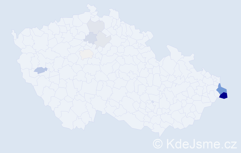 Jméno: 'Grzegorz', počet výskytů 24 v celé ČR