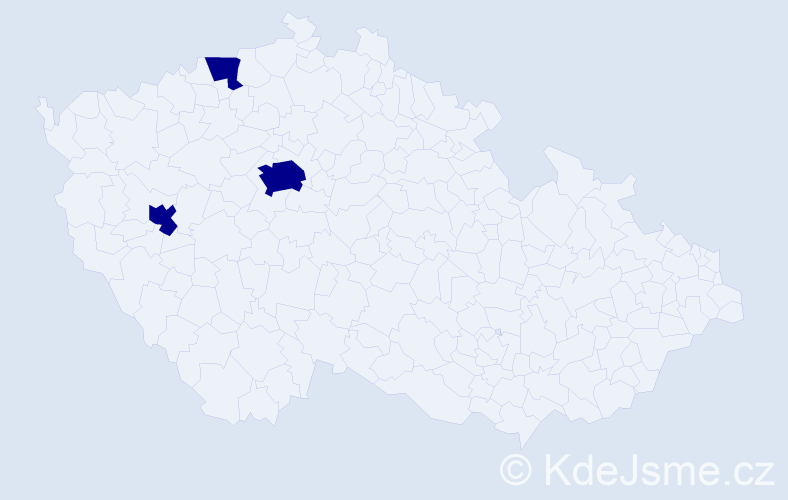 Jméno: 'Adéla Barbora', počet výskytů 3 v celé ČR