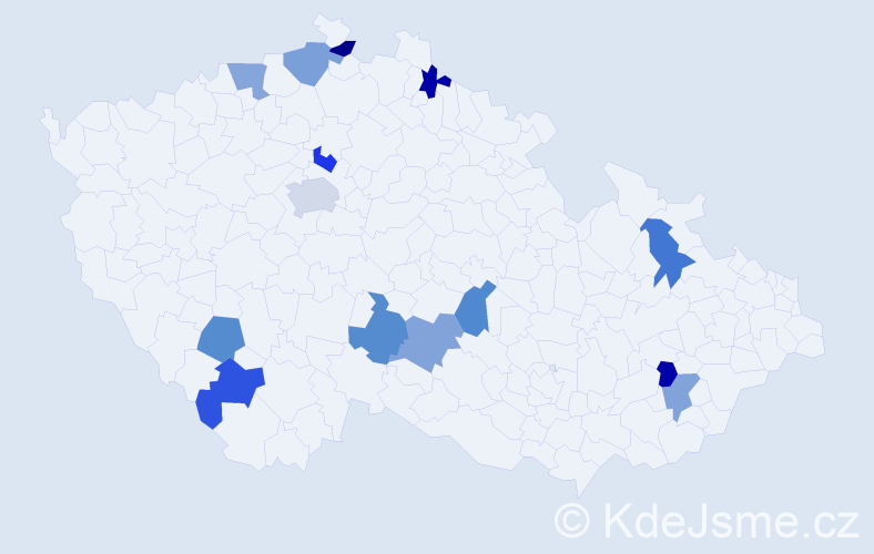 Jméno: 'Alena Marie', počet výskytů 15 v celé ČR