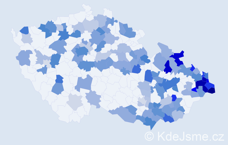 Jméno: 'Regína', počet výskytů 248 v celé ČR