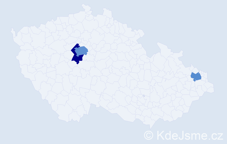 Jméno: 'Habriela', počet výskytů 5 v celé ČR