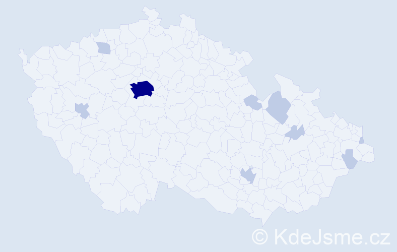 Jméno: 'Kristijan', počet výskytů 18 v celé ČR