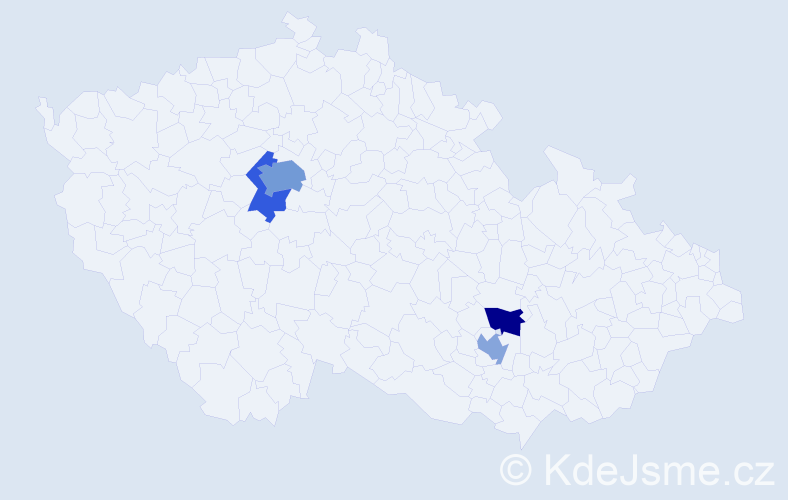 Jméno: 'Raquel', počet výskytů 7 v celé ČR