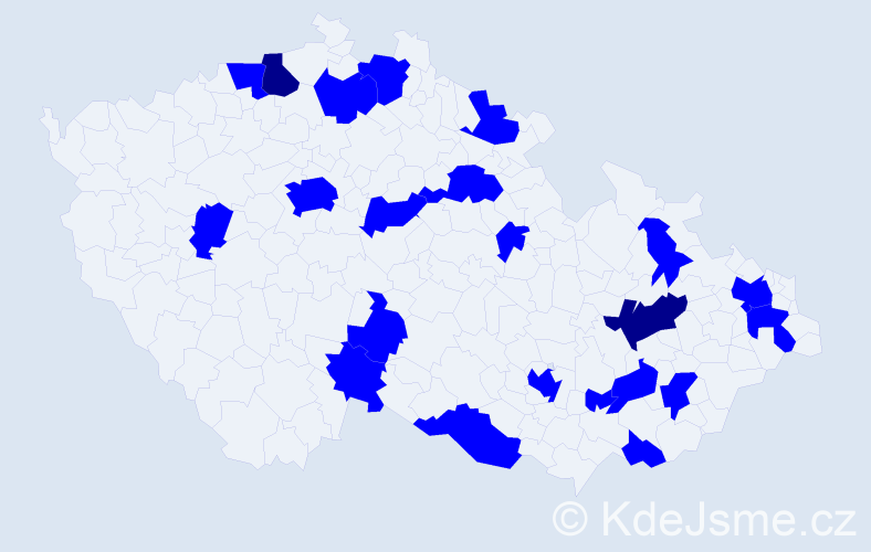 Jméno: 'Ellena', počet výskytů 24 v celé ČR