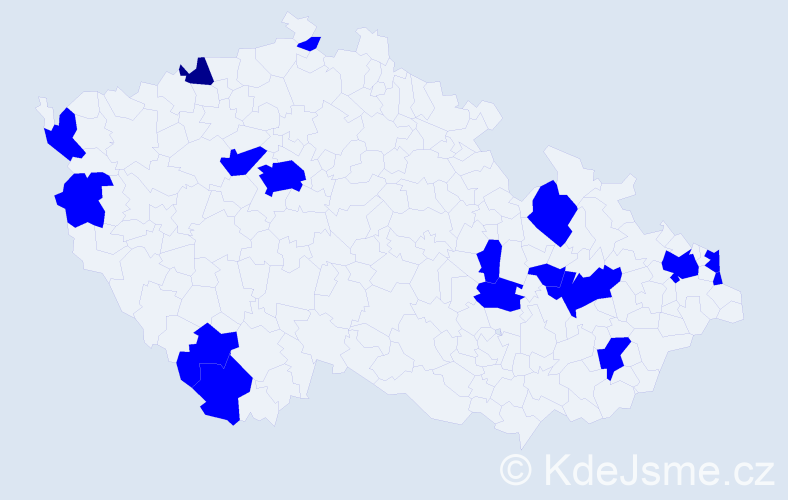 Jméno: 'Linhart', počet výskytů 18 v celé ČR