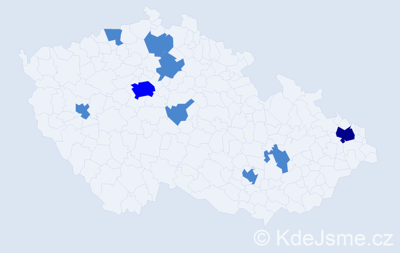 Jméno: 'Duc Tai', počet výskytů 12 v celé ČR