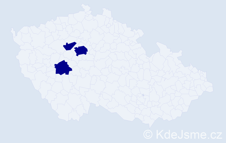 Jméno: 'Dinh Thien', počet výskytů 3 v celé ČR