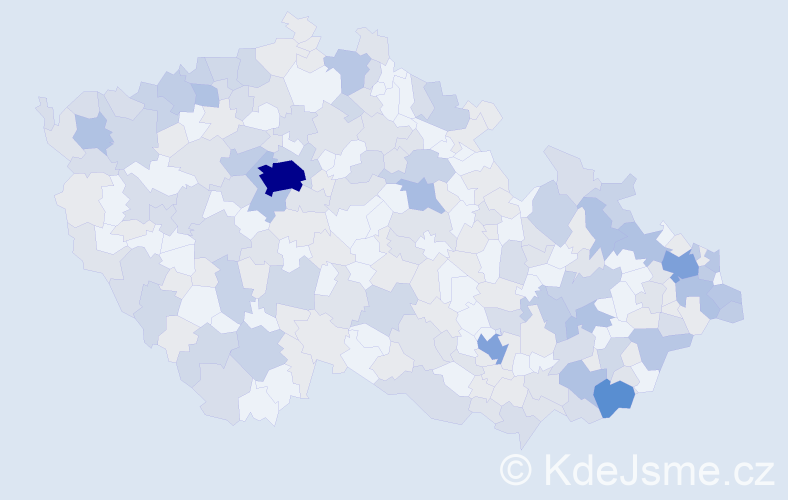 Jméno: 'Justina', počet výskytů 527 v celé ČR