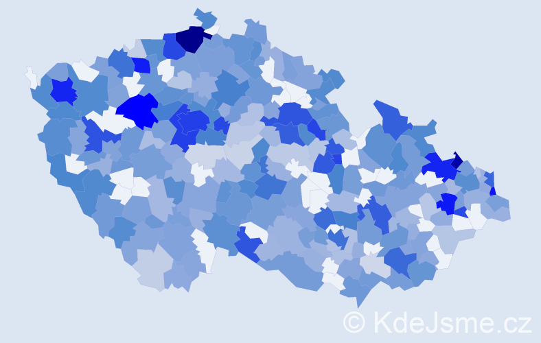 Jméno: 'Nelly', počet výskytů 818 v celé ČR