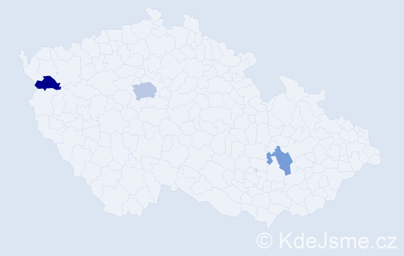 Jméno: 'Tatjana Vladimirovna', počet výskytů 5 v celé ČR