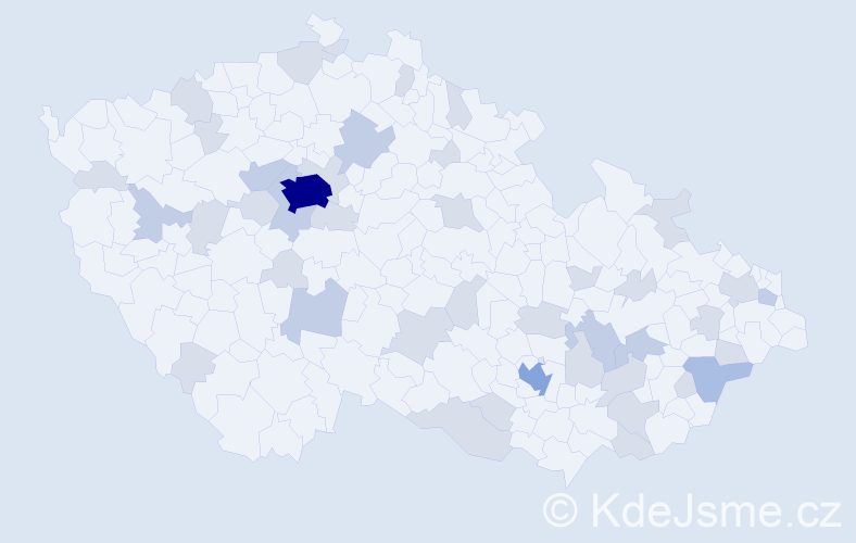 Jméno: 'Jasmina', počet výskytů 76 v celé ČR