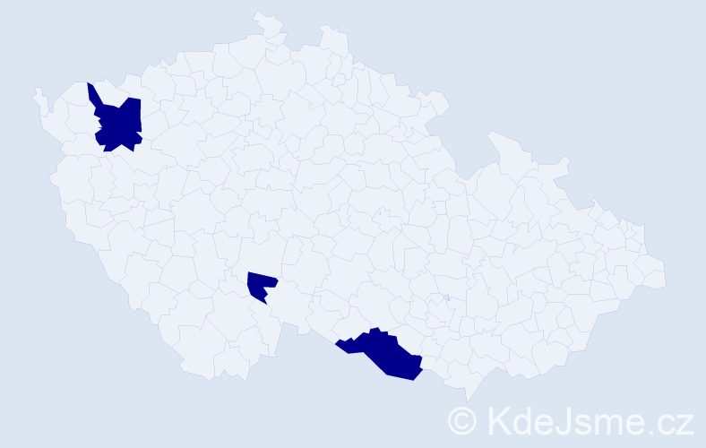 Jméno: 'Nguyen Anh', počet výskytů 3 v celé ČR
