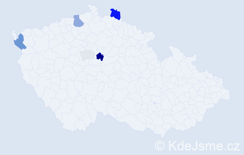 Jméno: 'Thanh Hien', počet výskytů 5 v celé ČR