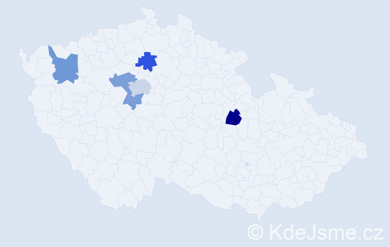 Jméno: 'Jan Tadeáš', počet výskytů 7 v celé ČR